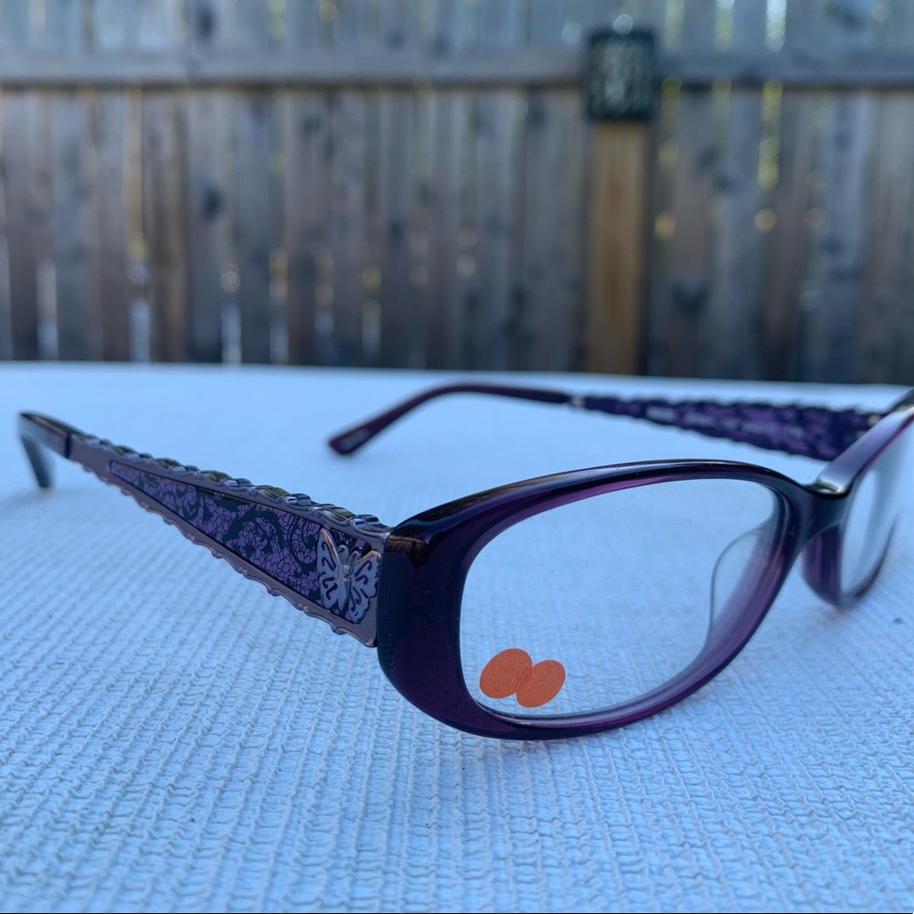 Purple Butterfly Anna Sui eyeglass frames - Picture 2 of 4